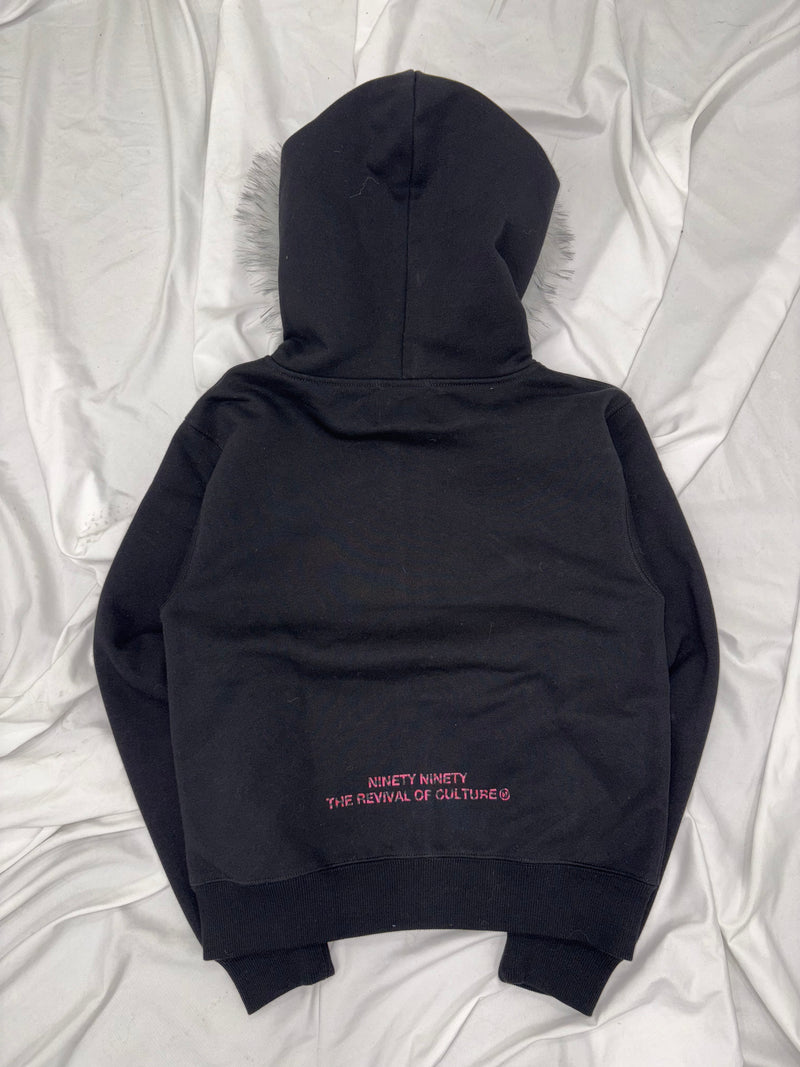 ×Ed Hardy  90 Logo Fur Zip Hoodie