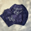 Butterfly logo rhinestone rich sweat
