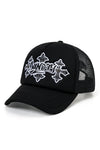 【9090xSUPPLIER】Cross Leather Patch Mesh Cap