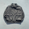embroidered leather blouson