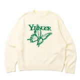 butterfly logo lame knit