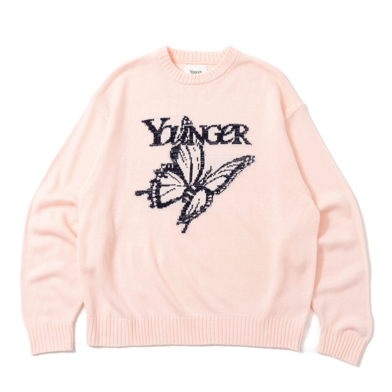 butterfly logo lame knit