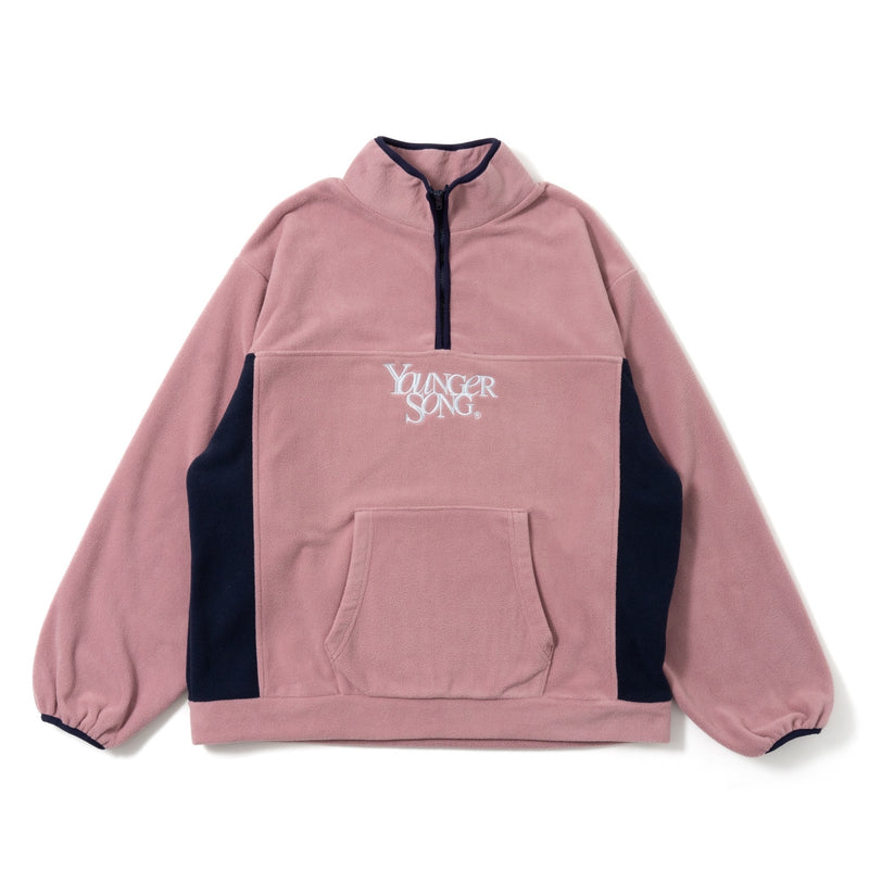 bi-color fleece half zip