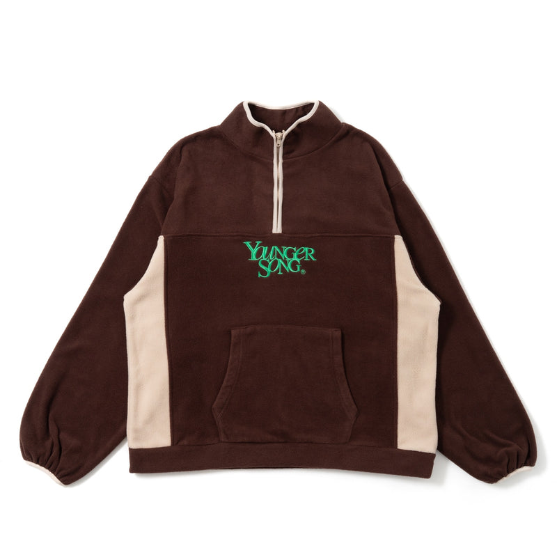 bi-color fleece half zip