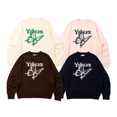 Butterfly Logo Lame Knit