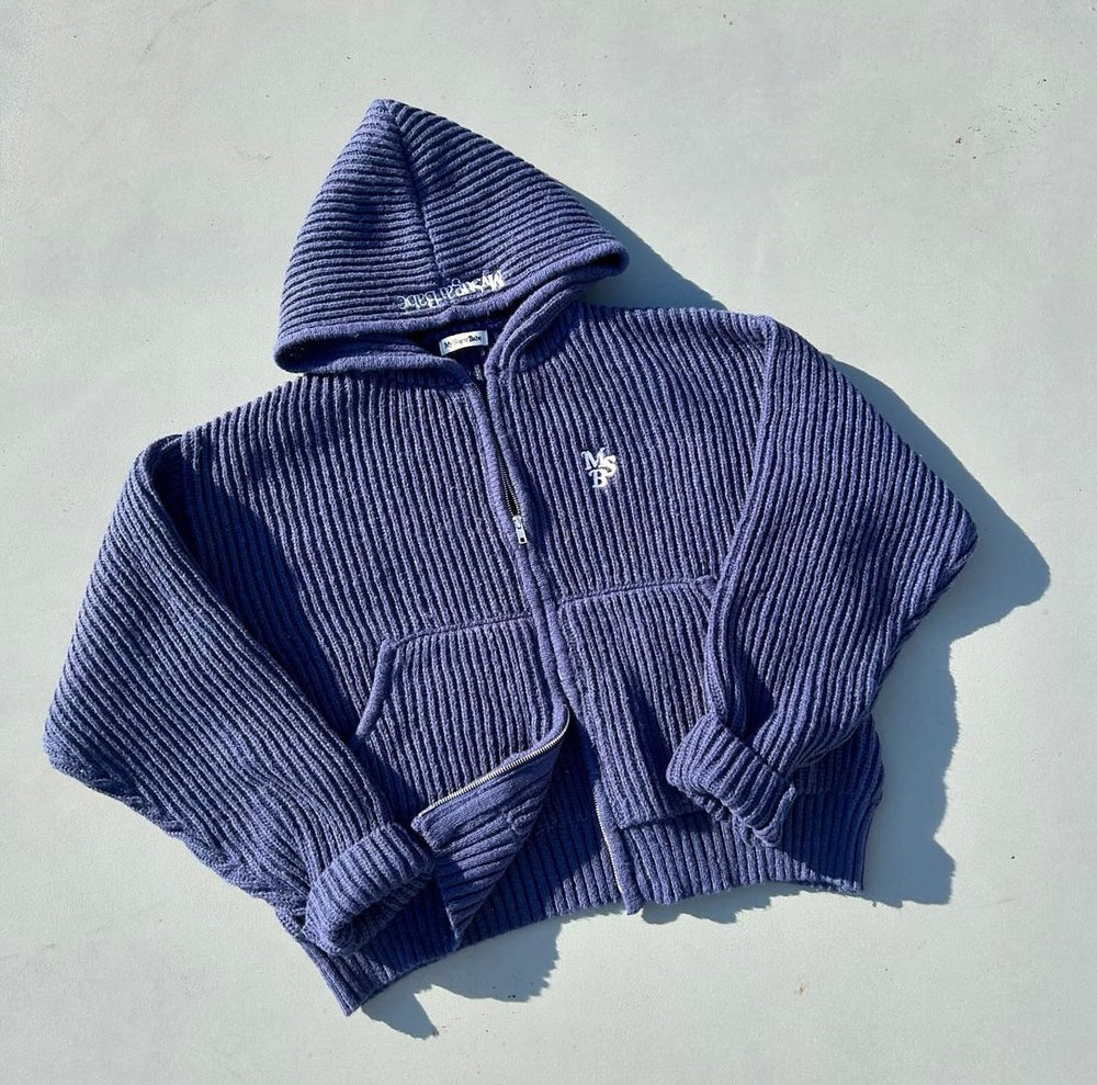double zip knit hoodie – YZ