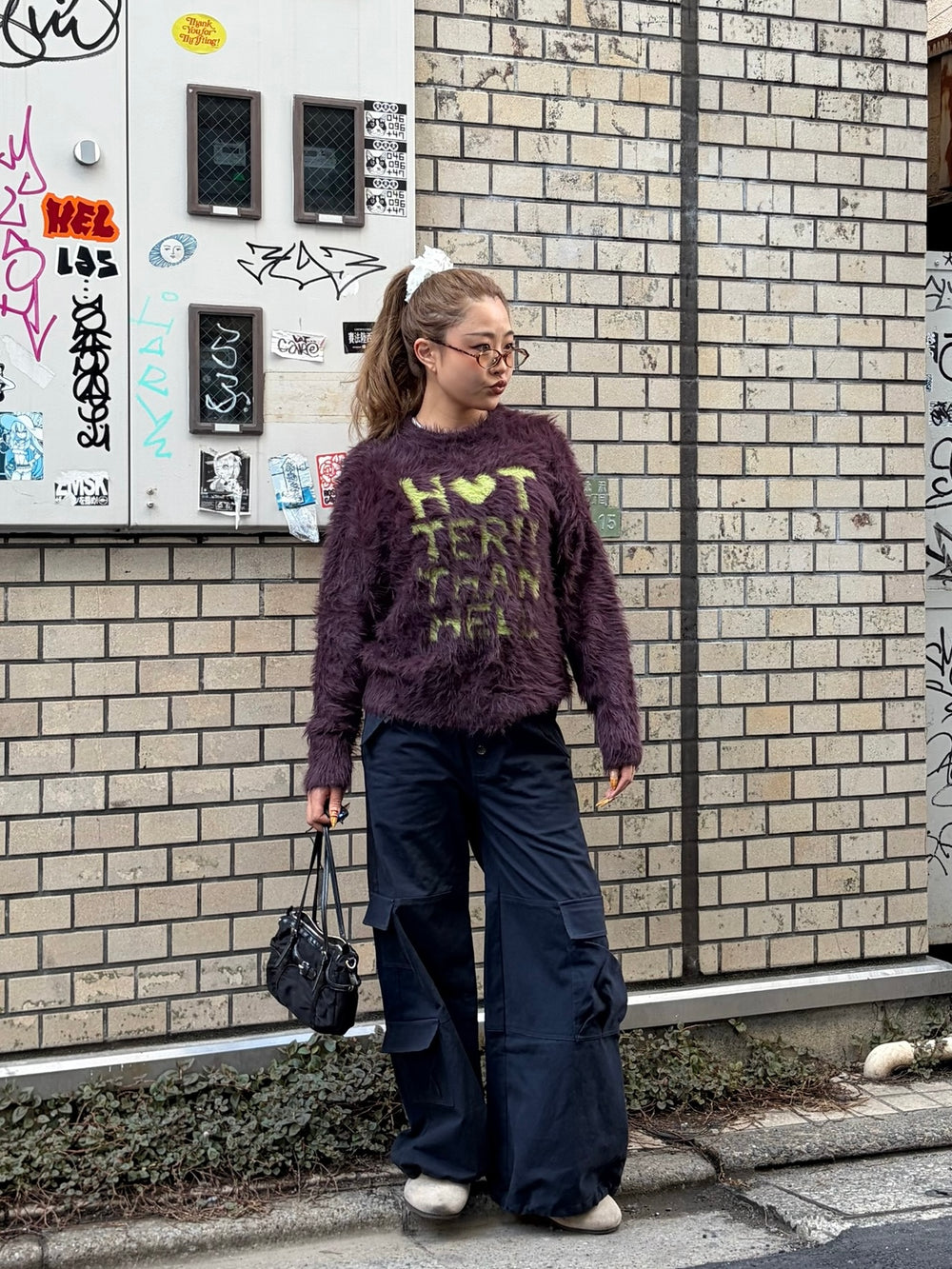 volume shaggy logo knit – YZ