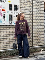 volume shaggy logo knit