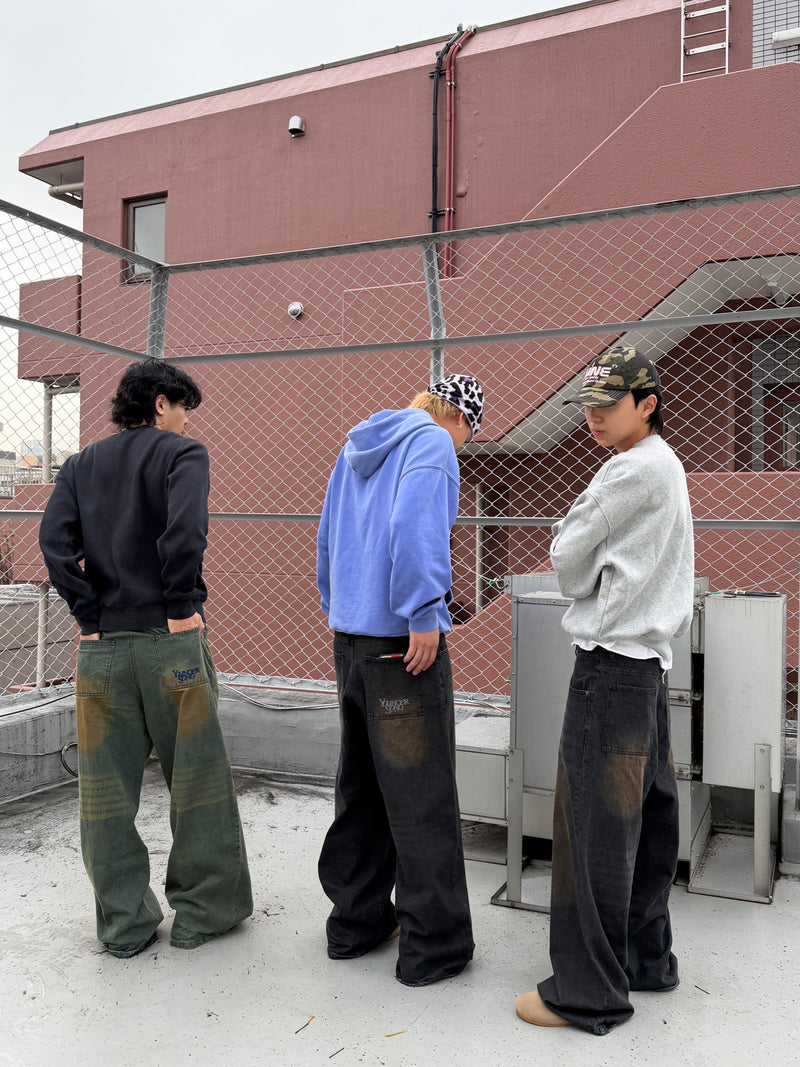 YS Washed baggy denim