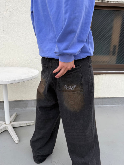 YS Washed baggy denim