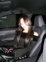 크로스 퍼 오프숄더 티 