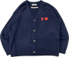 heart jacquard cardigan