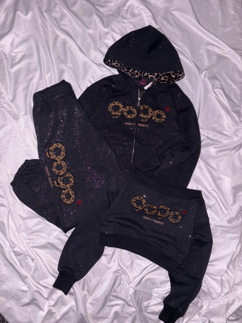OG Logo Glitter Zip Hoodie
