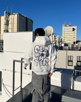 Doodle logo halfzip hoodie