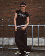 [NICK&NICOLE × YOUNGER SONG]Double Logo Pintuck Top