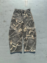 King Logo Slub Denim Buggy Pants 