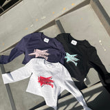 STAR LOGO CROPPED LS TEE