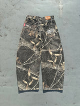 King Logo Slub Denim Buggy Pants 