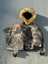 King Logo Slub Denim Far Zip Hoodie 