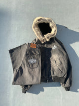 King Logo Slub Denim Far Zip Hoodie 