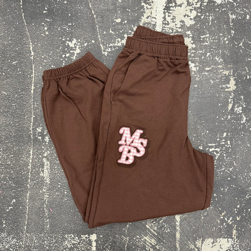 拼布裝飾運動褲 