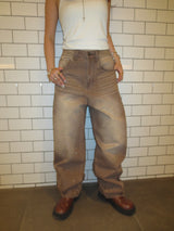 kirakira cocoon washed denim