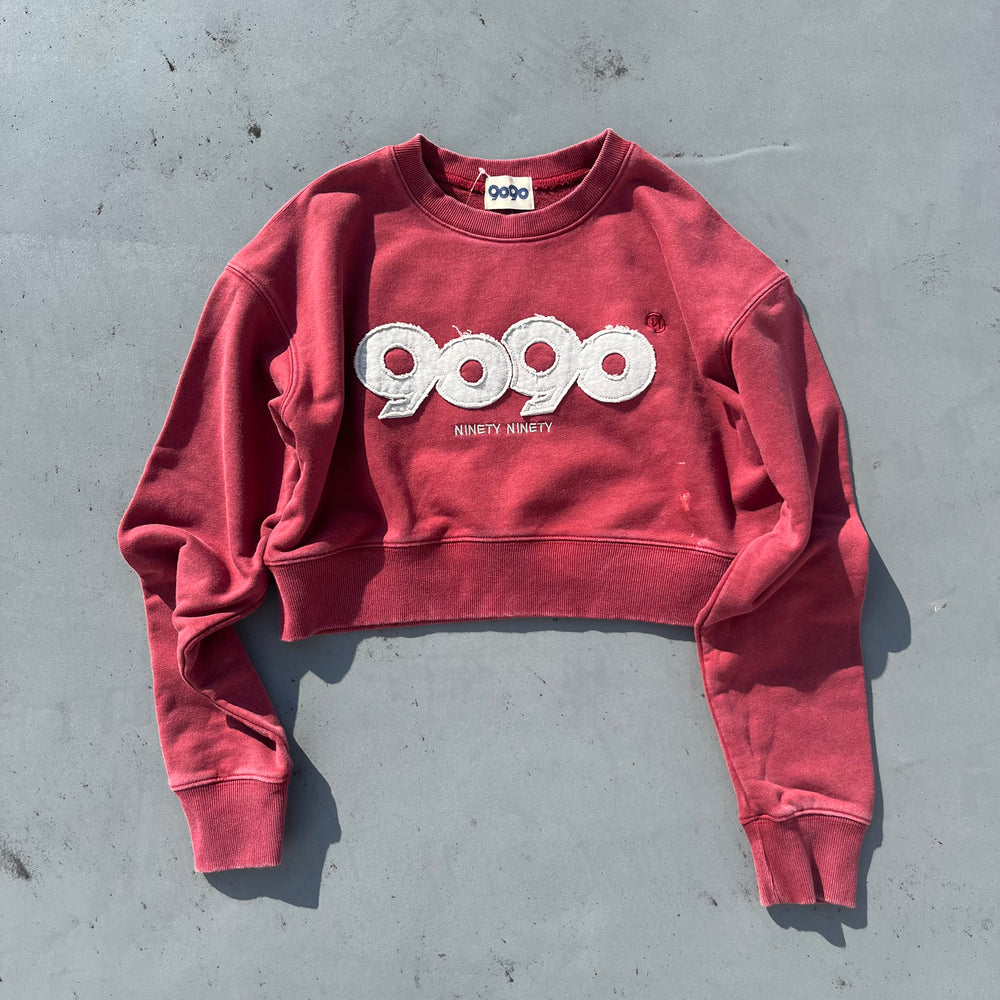 9090 OG Logo Patched Crewneck Sweat (Cropped) – YZ