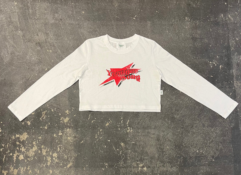 STAR LOGO CROPPED LS TEE