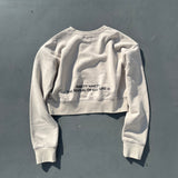 9090 OG Logo Patched Crewneck Sweat (Cropped)