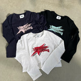 star logo cropped ls tee