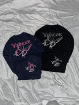 Gradation butterfly logo sweat 