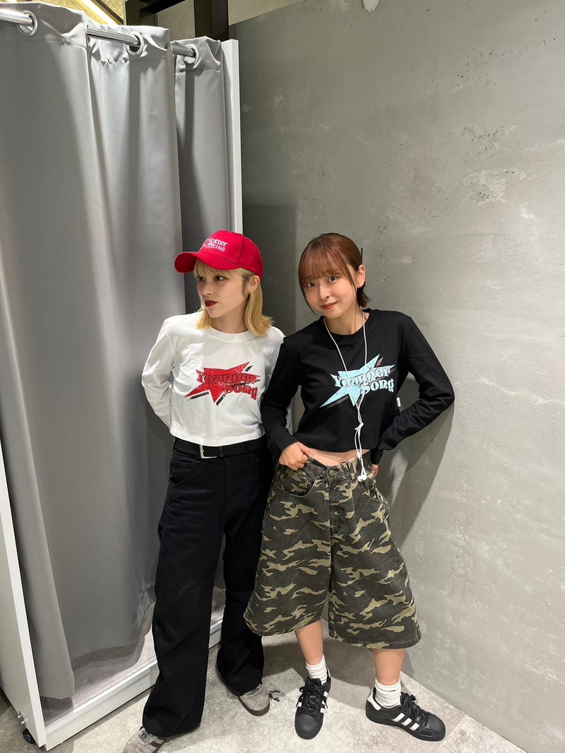 STAR LOGO CROPPED LS TEE