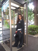 check switching sweat pants