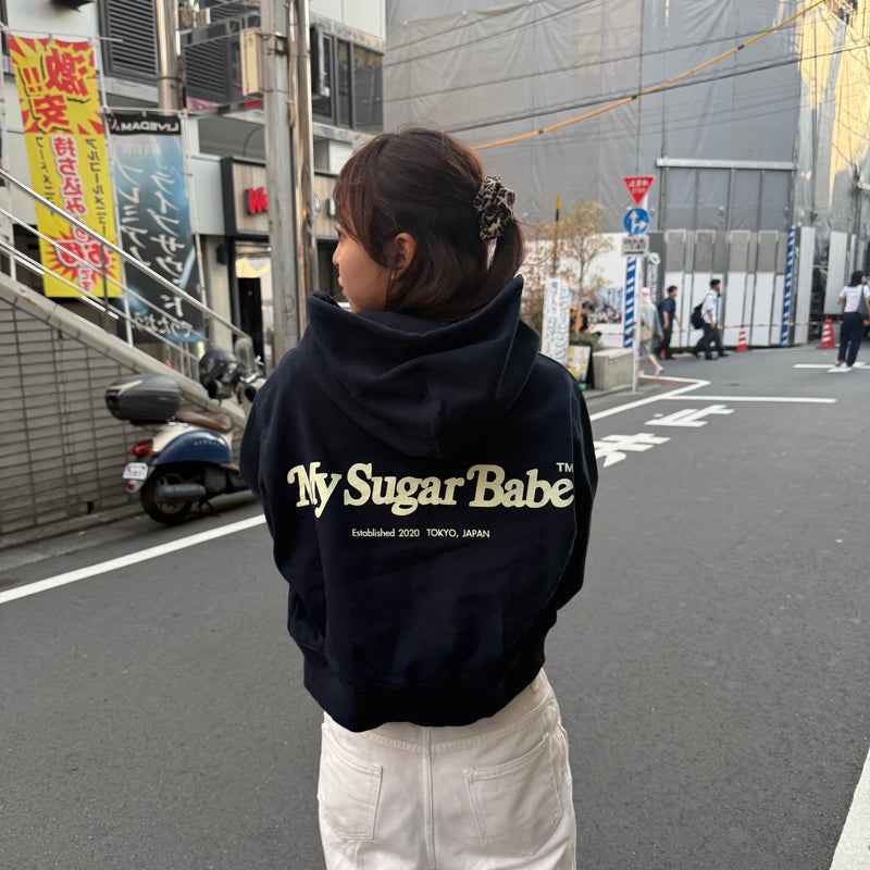 Heart patch logo zip hoodie