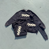 9090 OG Logo Patched Crewneck Sweat (Cropped)