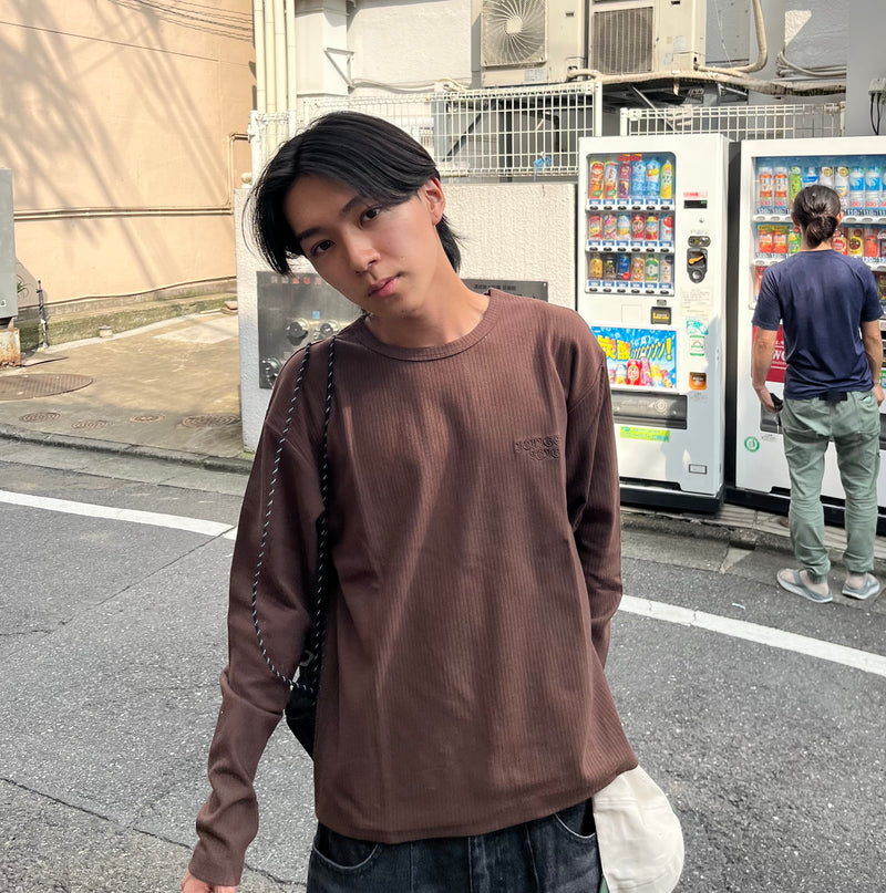 OE logo wide rib ls tee