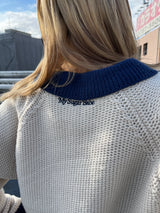 MSB patch zip up knit