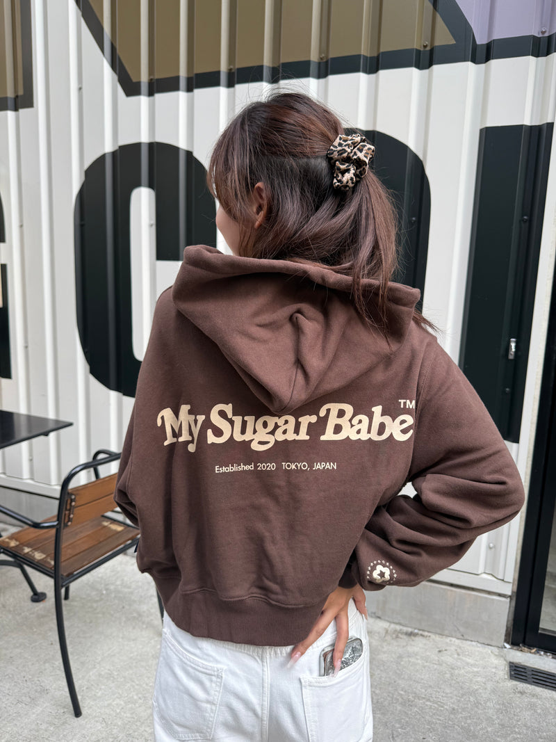 Heart patch logo zip hoodie