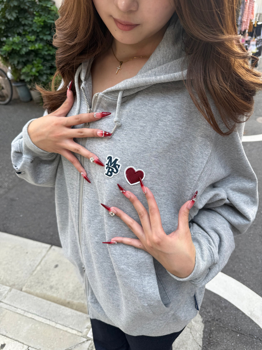❤︎ Heart patch logo zip hoodie – YZ