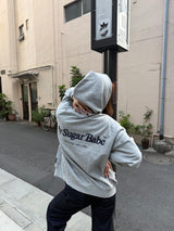 Heart patch logo zip hoodie