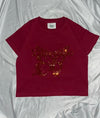 Front butterfly logo rhinestone ss tee