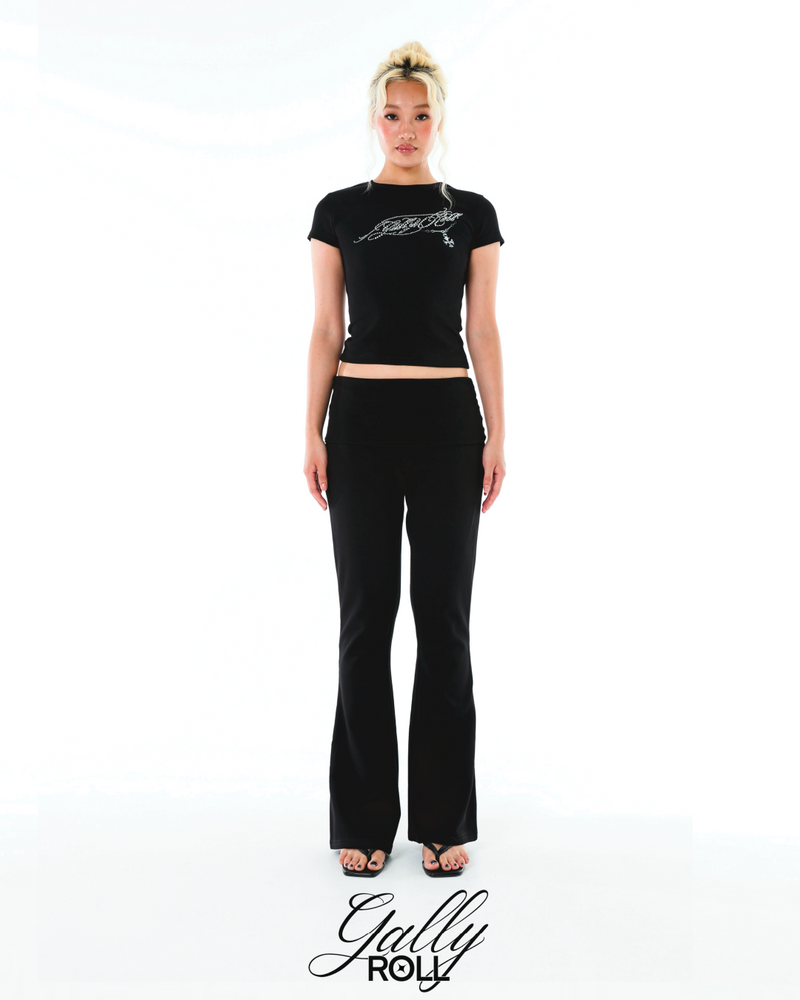 stone foldover pants