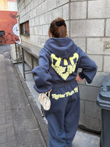sagara heart logo zip hoodie