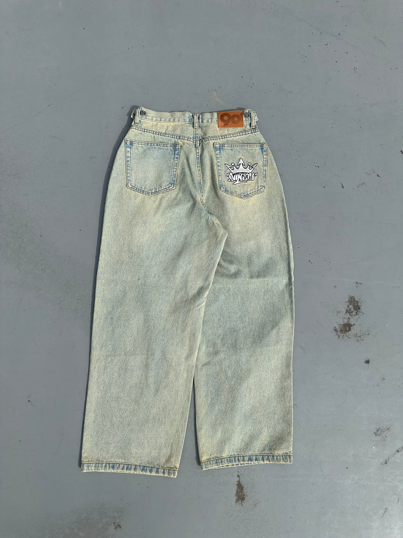 King Logo Buggy Denim Pants – YZ King Logo Buggy Denim Pants – YZ