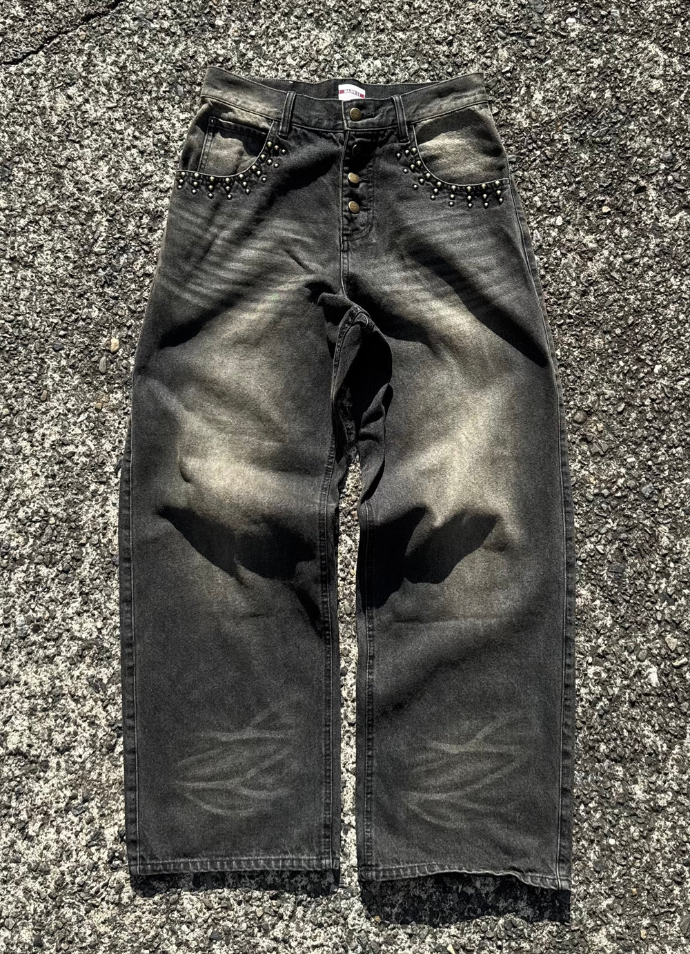 Grunge studs wide denim – YZ