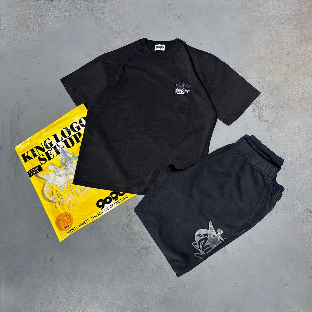 美品】9090 セットアップ King logo L 9090 King Logo zip Hoodie