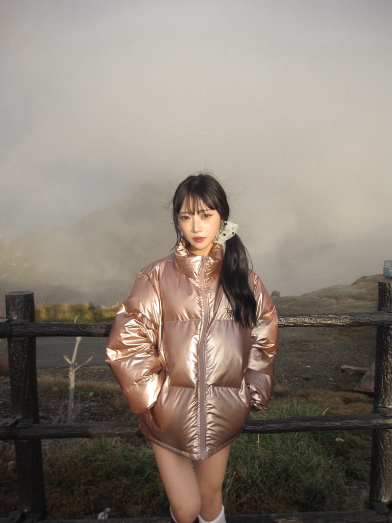 Shiny puffer jacket