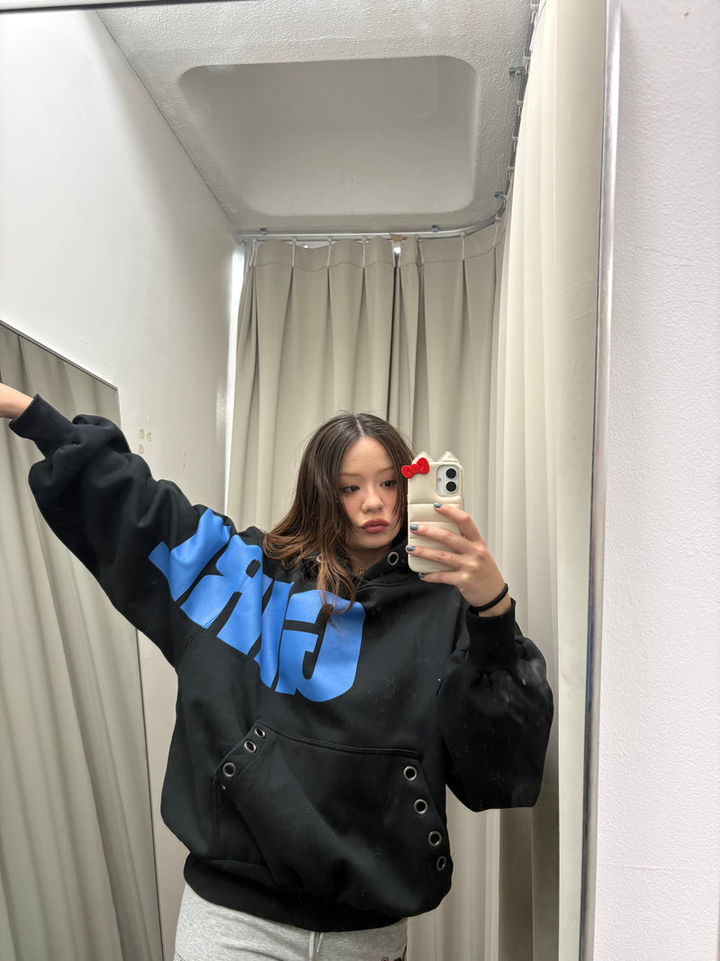 トップス 9090 girl Girl Logo Pullover Hoodie Girl Logo Pullover Hoodie – YZ