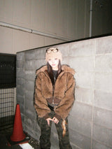 Leopard Faux Fur Short Blouson