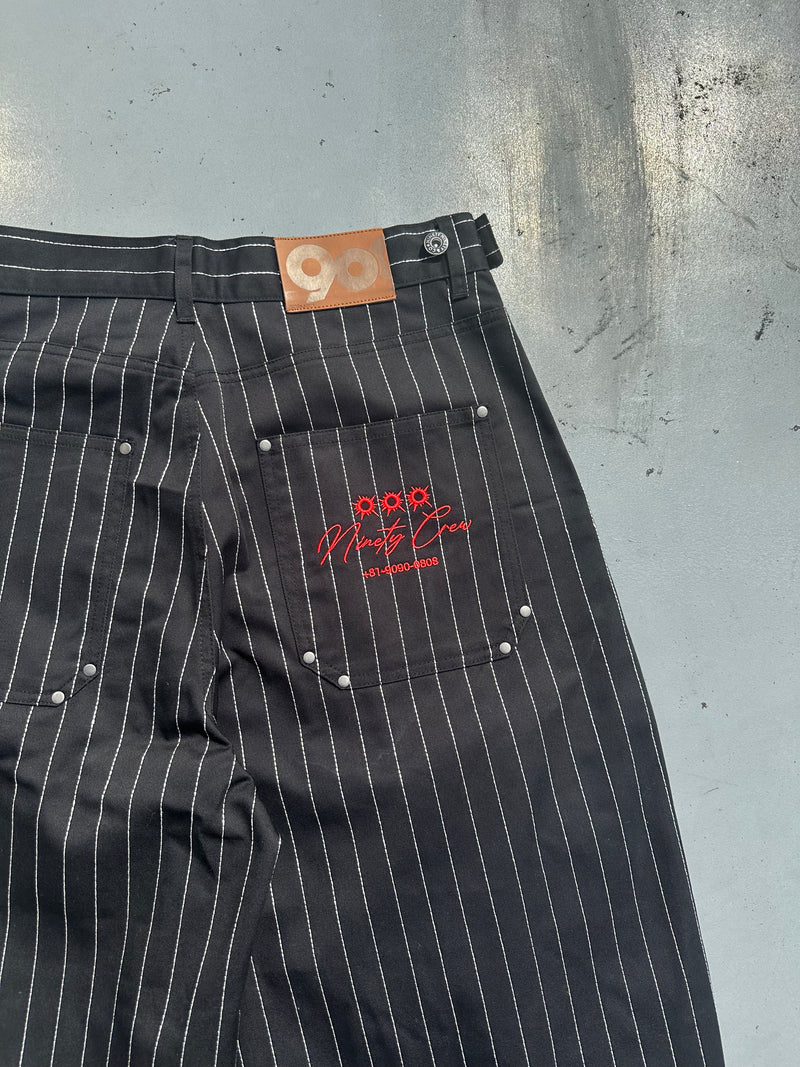 Stripe Tuck Buggy Pants